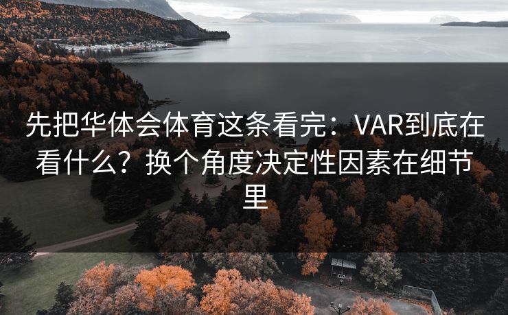 先把华体会体育这条看完：VAR到底在看什么？换个角度决定性因素在细节里