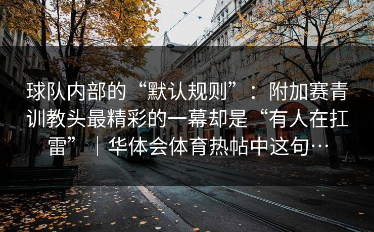 球队内部的“默认规则”：附加赛青训教头最精彩的一幕却是“有人在扛雷”｜华体会体育热帖中这句…